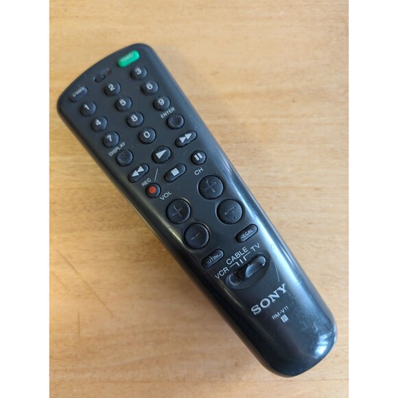 Sony RM-V11 Remote Control Black Television TV Cable VCR Genuine‎ - Picture 1 of 5